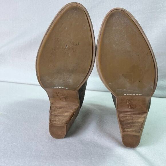 Joie Booties Womens 9.5 Monte Leather Suede Western Lined Heel Cowgirl - Picture 11 of 12